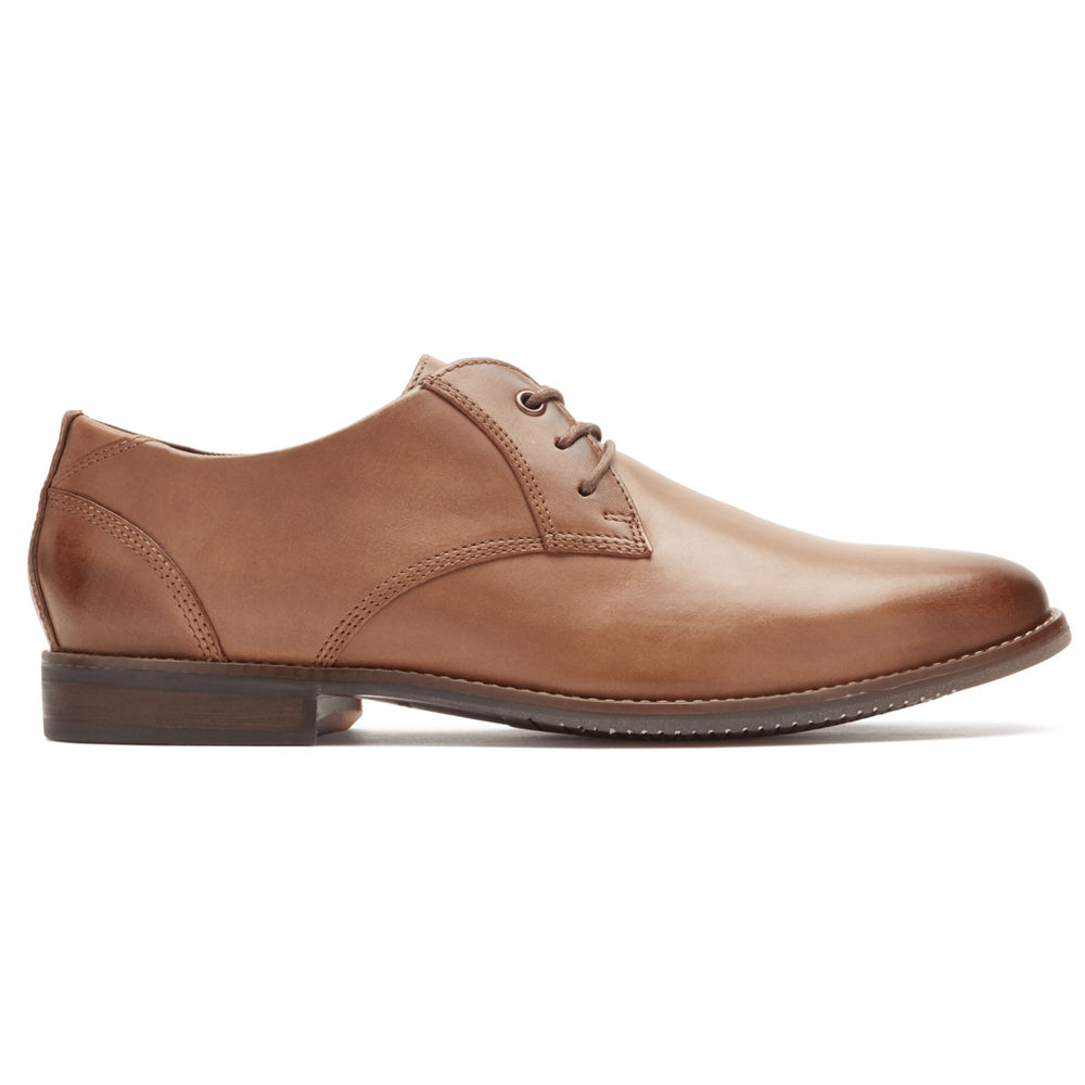 Rockport Singapore Mens Lace Up - Style Purpose Blucher Brown - DX5869214